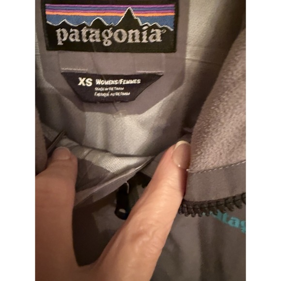 Vintage Patagonia Shelter Stone Jacket Womens XS Grey H2NO Rain Shell Hooded P12 - Picture 9 of 11
